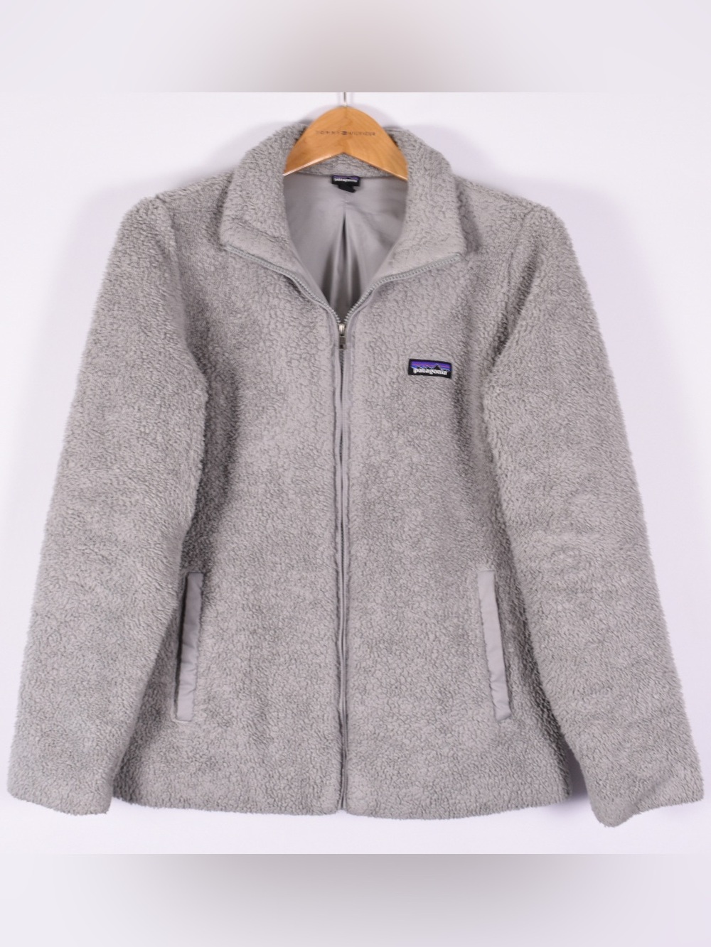 Patagonia Gray Sherpa Full Zip Fleece Jacket Large